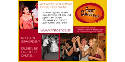 Hochzeitsmusik - Band-Typ: Tanz-Band - Österreich - First Dance Band - Die Band für Ihre Hochzeit oder jede andere Veranstaltung - First Dance Band