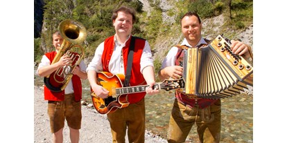 Hochzeitsmusik - Musikrichtungen: Hits von Heute - Alpbachtal Seenland - 3 Freunde der Nacht